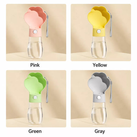 Portable Dog Water Bottle with Foldable Bowl