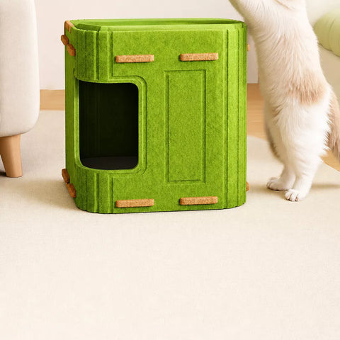 Multi-Level Cat Tree with Enclosed Hideaway & Scratching Boards
