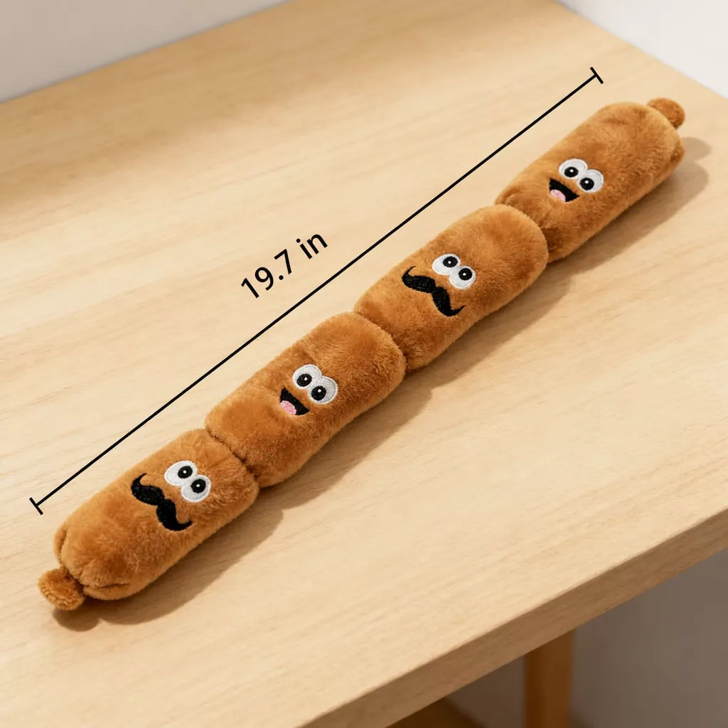 Four-Section Sausage Squeaky Dog Toy