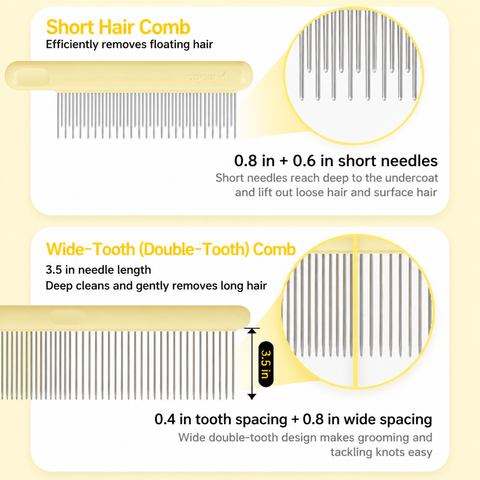 Stainless Steel Pet Grooming Combs for Cats and Dogs