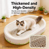Oval Cat Scratcher with Integrated Lounge Bed
