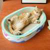 White Corrugated Cardboard Cat Scratcher Lounge