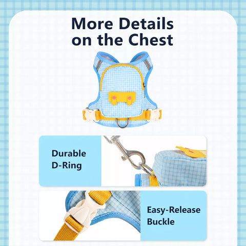 Vest-Style Pet Harness and Leash Set for Dogs & Cats