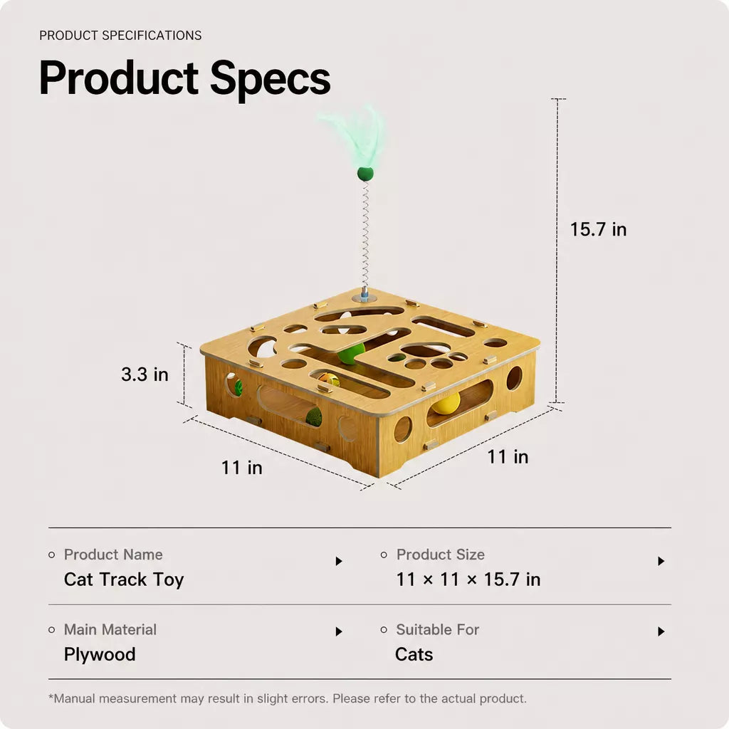 Interactive Cat Maze Toy with Scratch Pad