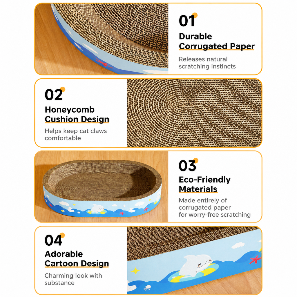 Corrugated Cardboard Cat Scratcher Lounge