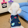 Denim-Style Nylon Pet Harness with Optional Leash for Small Pets