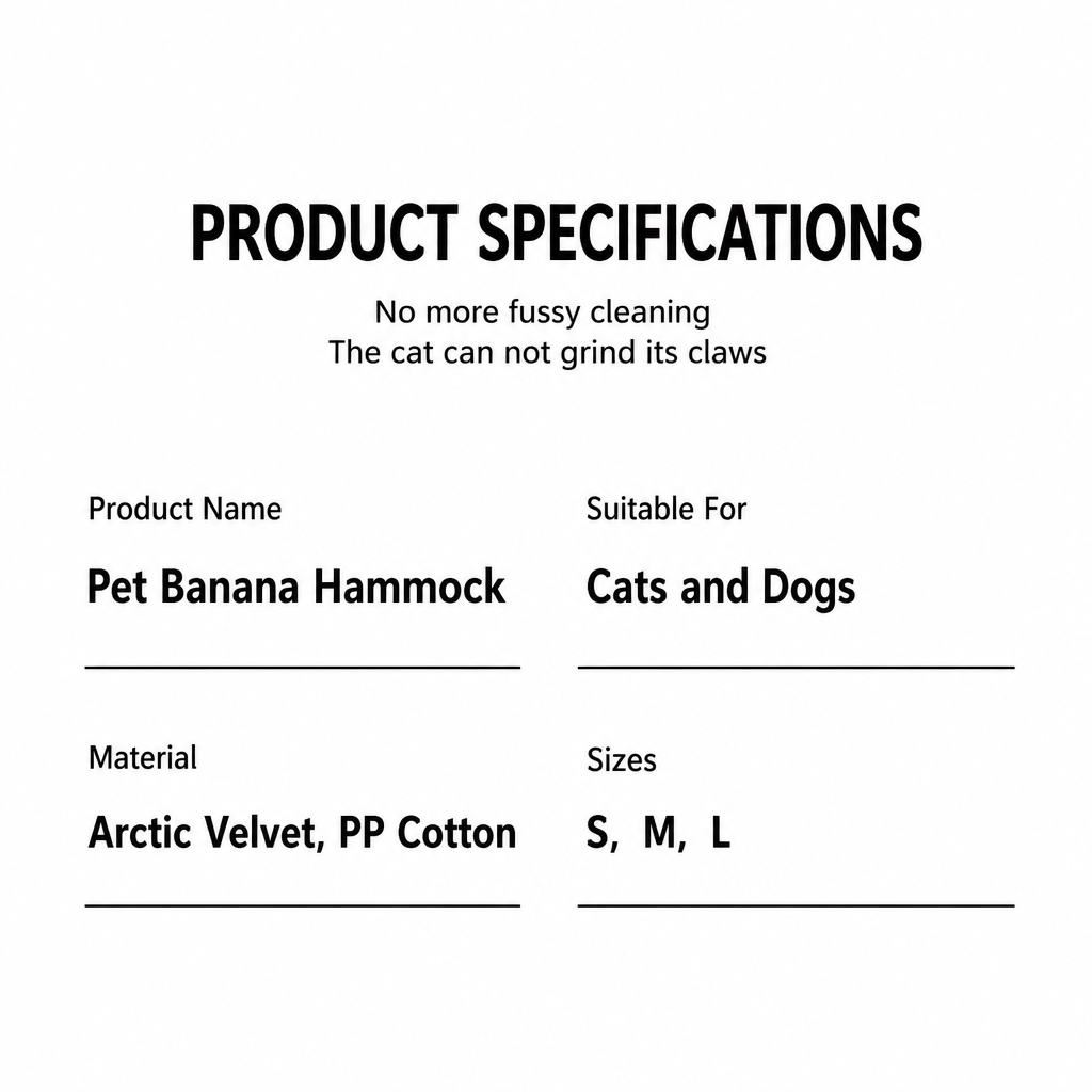 Banana-Shaped Pet Bed for Cats and Small Dogs