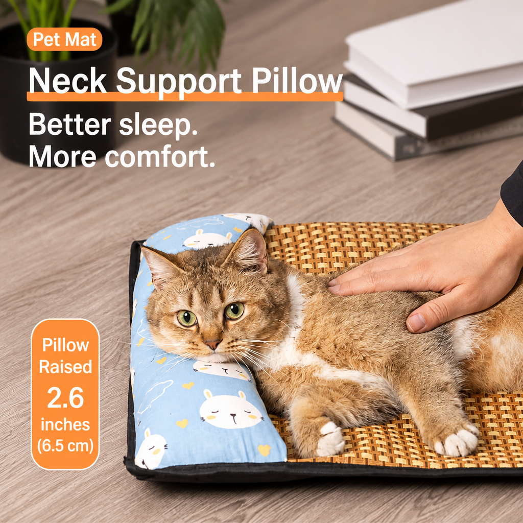 Foam Pillow Pet Bed Mat for Cats and Dogs