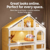 Multi-Level Indoor Cat House with Litter Box Area