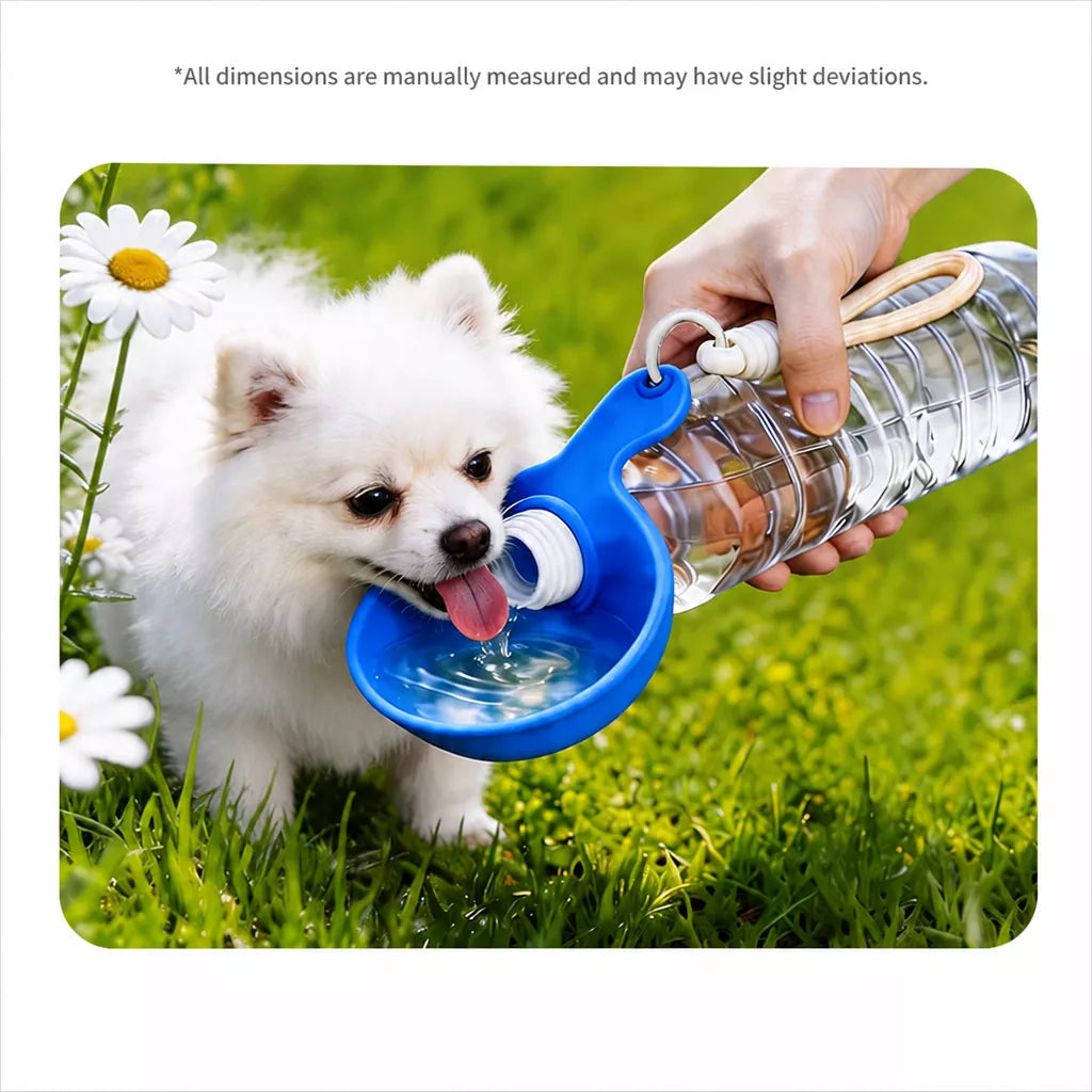 Portable Foldable Dog Water Bottle with Silicone Bowl