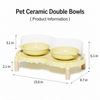 Ceramic Pet Bowl Set with Stand