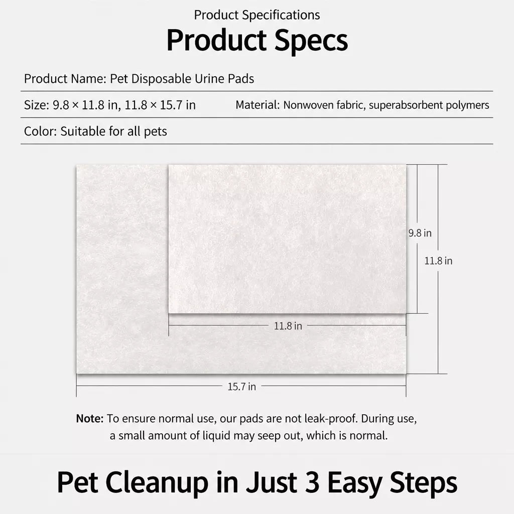 Absorbent Pet Urine Cleanup Sheets for Dogs & Cats