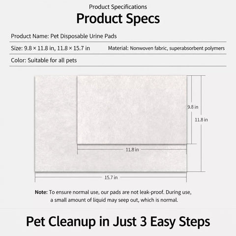 Absorbent Pet Urine Cleanup Sheets for Dogs & Cats