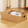 Rectangular Corrugated Cardboard Cat House & Scratcher