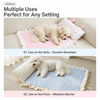 Cotton-Linen Cooling Pet Mat with Bunny-Ear Pillow - p-00104
