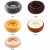 Round Faux Plush Pet Bed for Cats and Small Dogs