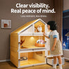 Multi-Level Indoor Cat House with Litter Box Area