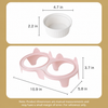 Ceramic Double Pet Bowls with Elevated Stand