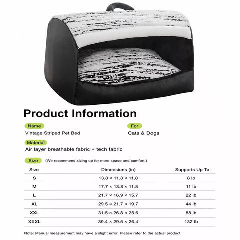 Pet Tent Bed with Removable Washable Cushion