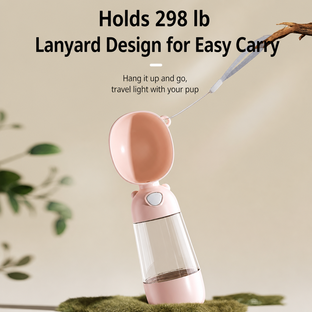 Portable Dog Water Bottle for Walks, Travel & Outdoor Use