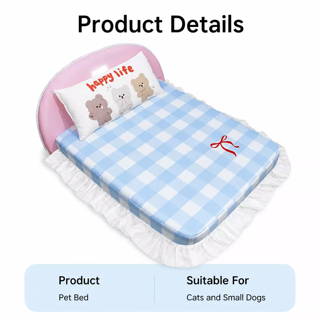 Waterproof Washable Pet Bed with Pillow