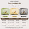 Indoor Iron Dog Crate with Tray for Small Dogs