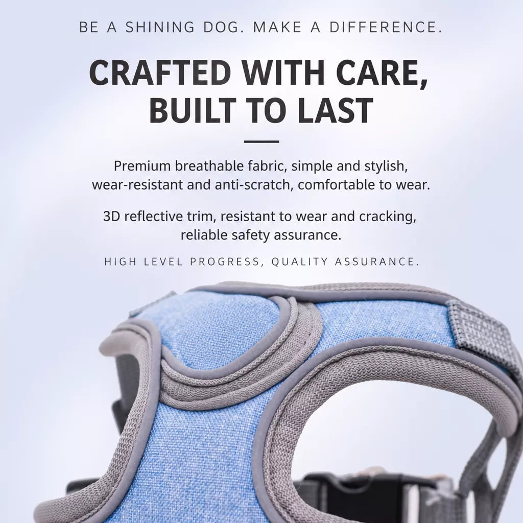 Vest-Style Dog Harness & Leash Set for Small to Medium Dogs