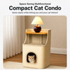 Square Sisal Cat Scratching Barrel with Cozy Cat Bed