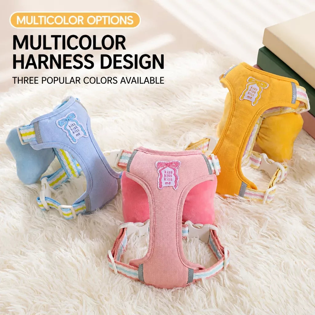 Bow Vest Harness and Leash for Small Dogs
