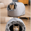 Enclosed Plush Pet Bed with Carry Handle