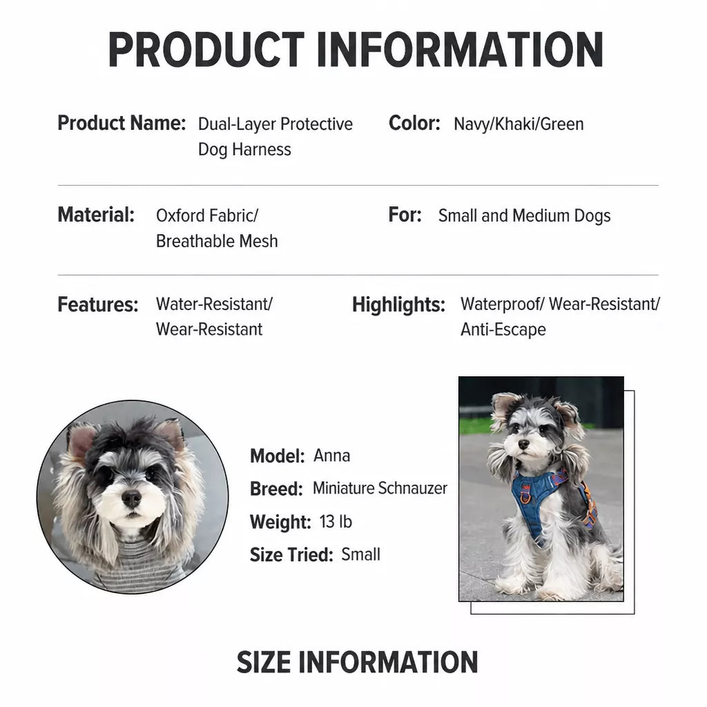 Pet Vest Harness for Small to Medium Dogs