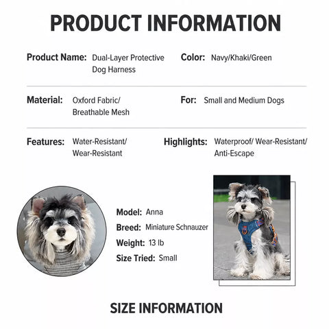 Pet Vest Harness for Small to Medium Dogs