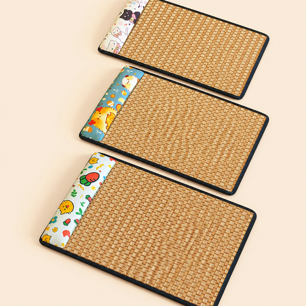 Woven Rattan Pet Mat for Cats & Dogs