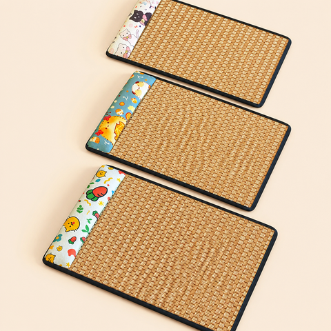 Woven Rattan Pet Mat for Cats & Dogs