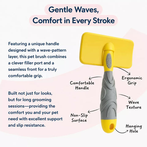 Dog & Cat Grooming Pin Brush for Loose Fur & Tangles