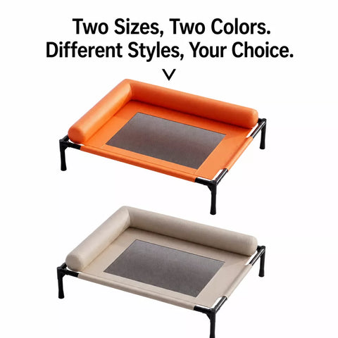 Elevated Faux Leather Pet Bed for Cats and Small to Medium Dogs