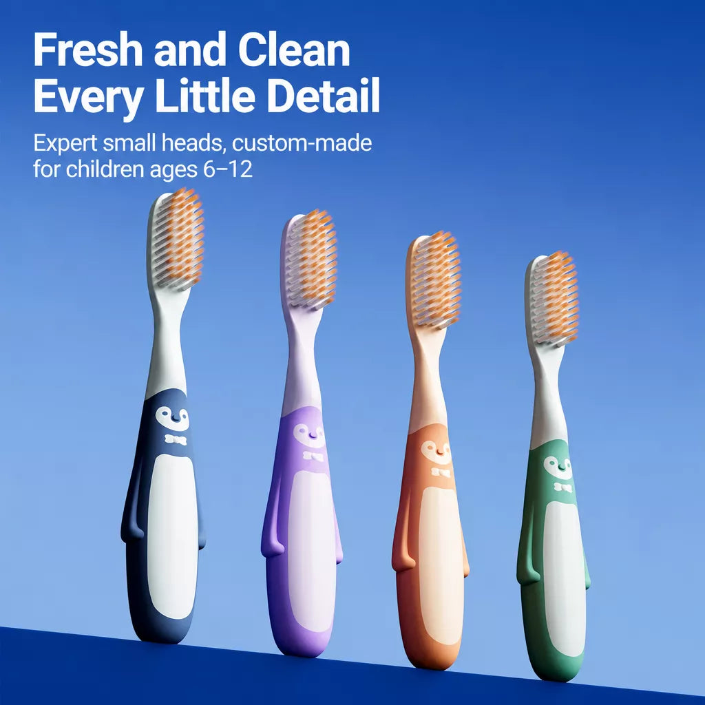 Penguin Soft-Bristle Toothbrush for Children Ages 6–12