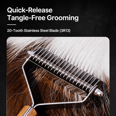 Double-Sided Dematting Comb for Dogs and Cats