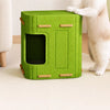 4-Tier Cat Tree with Enclosed House and Scratch Pad