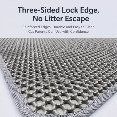Double-Layer Cat Litter Mat for Cleaner Litter Box Areas