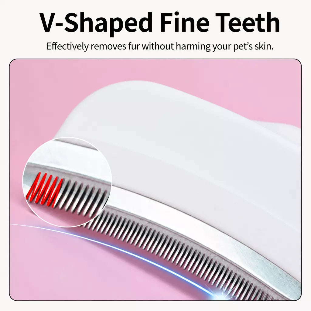 Angled Deshedding Comb for Dogs & Cats, Short and Long Coats