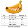 Banana-Shaped Plush Pet Bed for Cats and Small Dogs