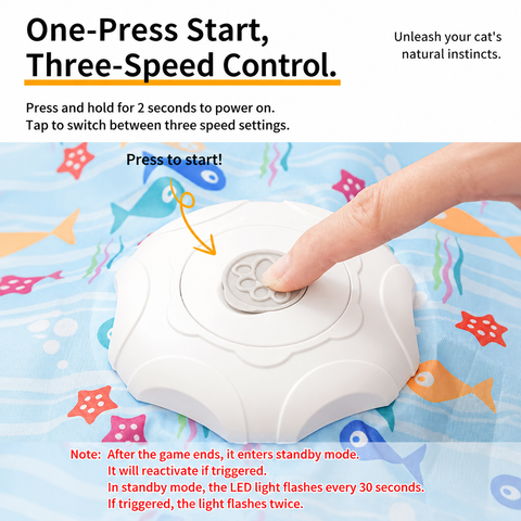 Interactive Rechargeable Cat Toy with Hideaway Cover