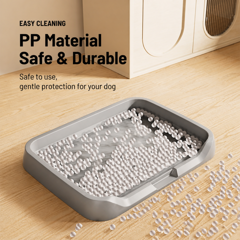 Elevated Dog Potty Tray with Steel Frame