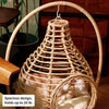 Handwoven Rattan Hanging Pet Bed with Cushion