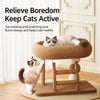 Large Oval Sisal Cat Tree with Integrated Scratcher and Bed