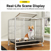 Reinforced Metal Dog Crate with Integrated Toilet Area