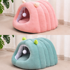 Semi-Enclosed Tunnel Fleece Cat Bed