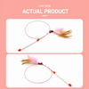 Steel Wire Cat Teaser Wand with Bell and Feather