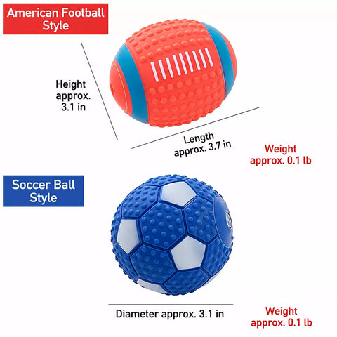 Squeaky Sports Dog Balls for Small and Medium Dogs
